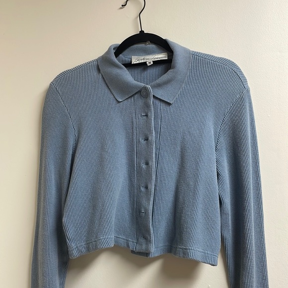 Blue cropped cardigan - Picture 1 of 2